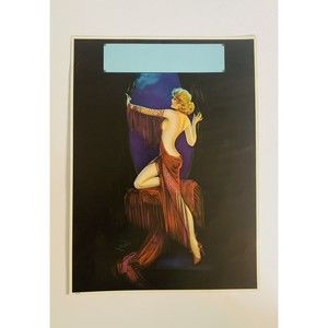 VTG 1937 Risqué PINUP by Irene Patten Calendar Sales Sample Litho Print USA